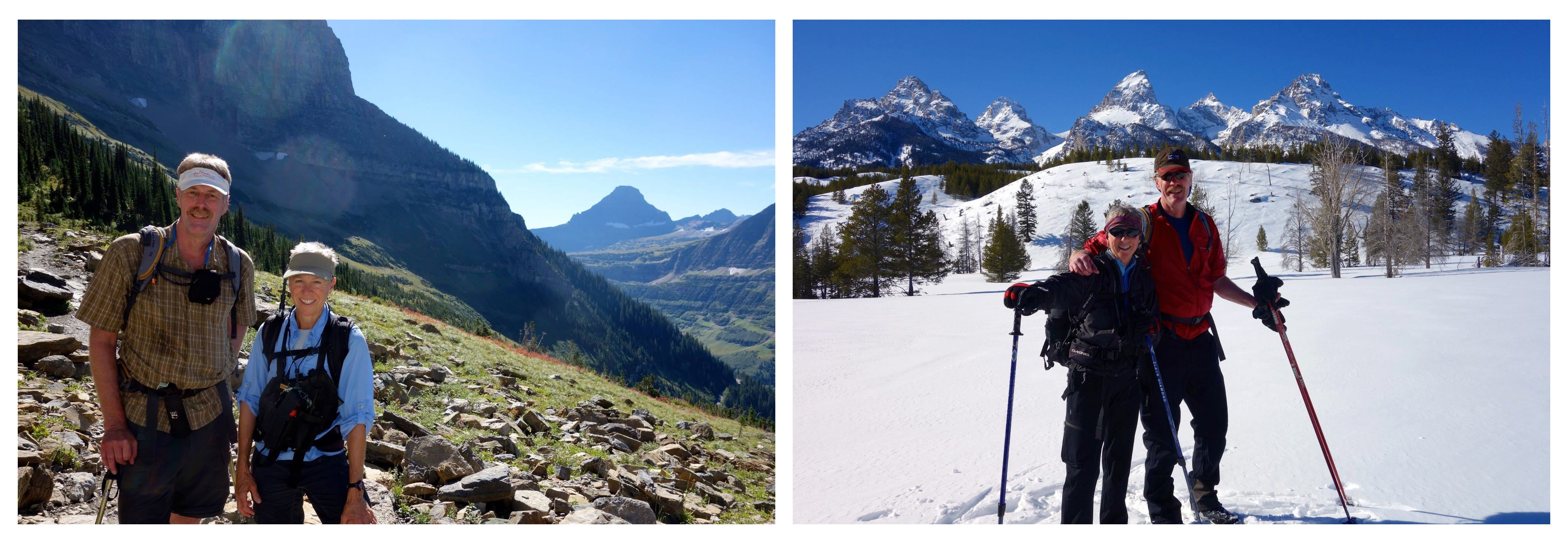 Hiking in Glacier, and Skiing in the Tetons
