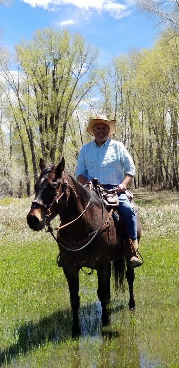 Adam on horseback at the ranch